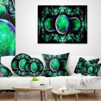 Designart Verde exotice Fractal model-Abstract arunca perna-16x16