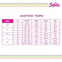Maiou și Sutien grafic Justice Girls, Set Din 2 piese, Dimensiuni 5-și Plus