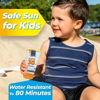 Kiss My Face Organics Kids loțiune de protecție solară SPF cu spectru larg, 3. oz., Sigur pentru copii, ingrediente active minerale,