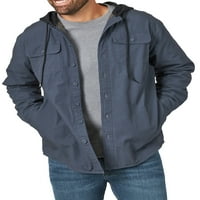 Wrangler Men ' s Fleece căptușite cu glugă cămașă sacou