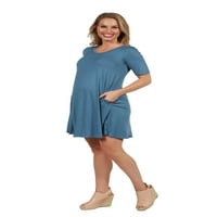 24seven Comfort îmbrăcăminte Genunchi lungime maternitate buzunar tricou rochie