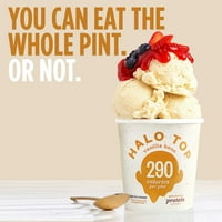 Halo Top înghețată ușoară cu aromă de fasole de vanilie, fl oz Pint