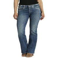 Silver Jeans Co. Femei Suki Mid Rise Bootcut Jeans, talie dimensiuni 24-36
