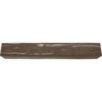 Ekena Millwork 12 W 8 H 22 ' L 3-fețe Riverwood Endurathane Fau lemn tavan grindă, mahon Vintage