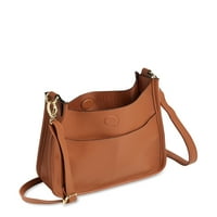 Fără limite geanta de Bar pentru femei Crossbody cu două curele coniac