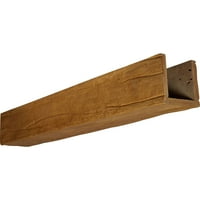 Ekena Millwork 12 W 6 H 24 ' L 3-fețe Riverwood Endurathane Fau lemn tavan grindă, pin Natural