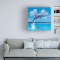 Chris Dobrowolski 'Delfin De Apă Albastră' Canvas Art