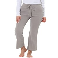 Chilipiruri unice femei tricot pijama Pantaloni Casual elastic Larg Picior Lounge pantaloni