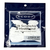 Scoop Scrunchie de mătase și Headwrap 2-buc. Set