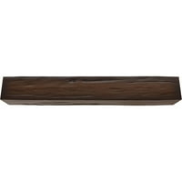 Ekena Millwork 4 W 6 H 18 ' L 3-fețe Riverwood Endurathane Fau lemn tavan grindă, mahon Premium