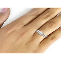 Diamonice 0. Argint Sterling 1. Carat Alb Cubic Zirconia inel pentru femei