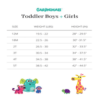 Set de tricouri și pantaloni scurți pentru fete Garanimals Baby and Toddler, pachet 4, dimensiuni 12M-5T