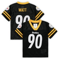 Toddler T. J. Watt Negru Pittsburgh Steelers Replica Jucător Jersey
