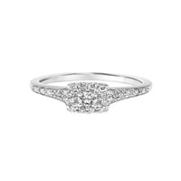 Carat T. W. Diamond Rosea inel de logodnă Halo pentru femei în aur roz de 10k de la Keepsake