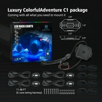 C Pods RGBW LED Rock Light underglow Neon light Kit cu modul de muzică controler Bluetooth