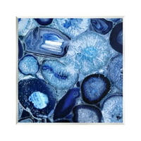 Stupell Agat În Geode Naturale Albastru Abstract Pictura Placa De Perete Neîncadrate Arta Imprimare Arta De Perete