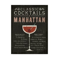 Marcă comercială Fine Art 'classic Cocktail Manhattan' Canvas Art de Michael Mullan