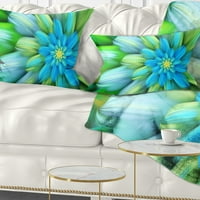 Designart masiv verde Fractal floare-Floral arunca perna - 18x18