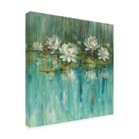 Marcă comercială Fine Art 'Water Lily Pond Painting' Canvas Art de Danhui Nai