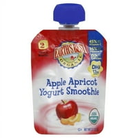 Cel mai bun Smoothie de iaurt cu fructe de pe pământ mâncare organică pentru Bebeluși, caise de mere, 3. oz Pouch