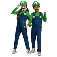 Super Mario Bros băieți și fete unise Luigi costum de Halloween Set, mărime medie