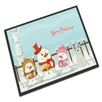 Caroline' s Treasures Merry Christmas Carolers miniatură Schanuzer alb mat interior sau exterior BB2384JMAT 36 Multicolor