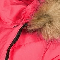 Swiss Tech femei și plus Bibbed Solarball Puffer haina cu blana Fau împodobite capota